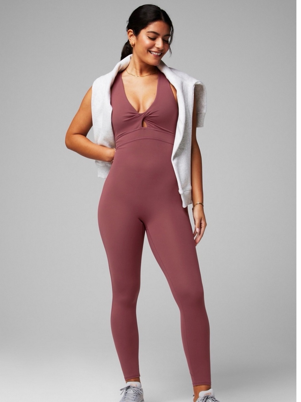 Women's Mauve Athletic Jumpsuit “Onsie”